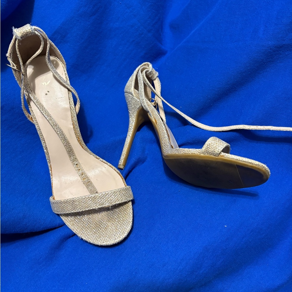 Elegant Gold High Heel Sandals